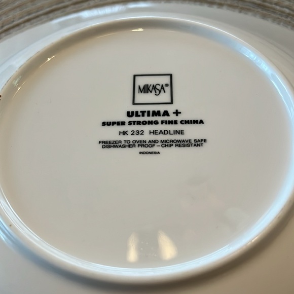 Mikasa Ultima+ Super Strong Fine China Headline HK232 Pattern Bowls 11 inch EUC - Picture 2 of 3